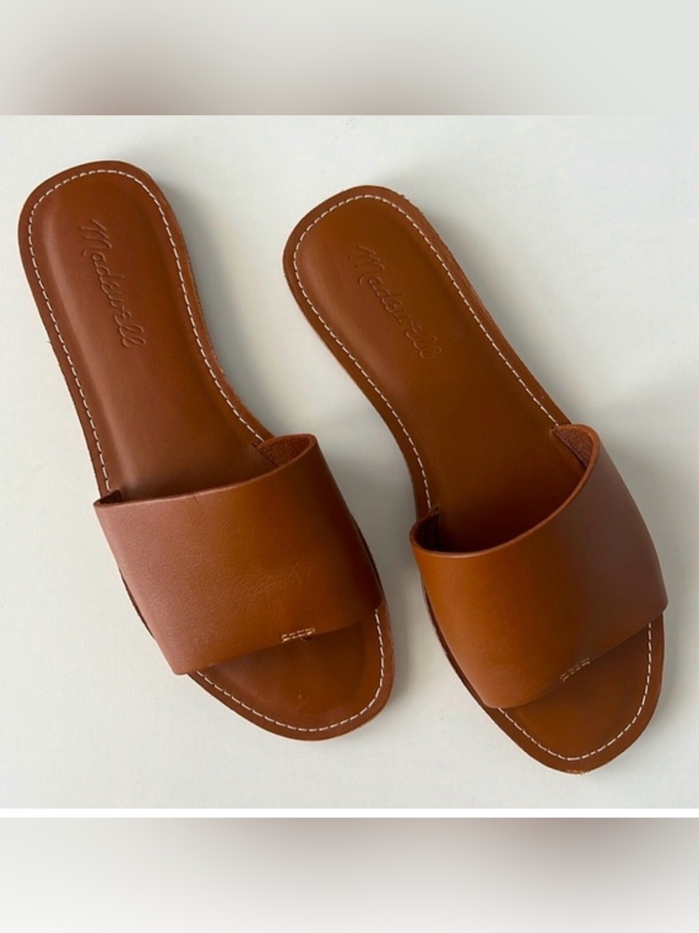 Madewell Boardwalk Post Slide Brown Sandals 9